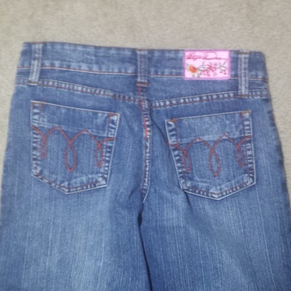 Vintage Diva Jeans Size 8  Distressed Capri Cuffed - Picture 8 of 8